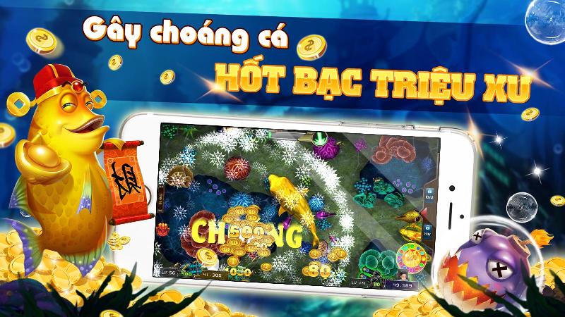 Bắn cá ăn tiền Game bài choáng tại cổng game Choang